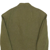 ESPRIT Mens Green Herringbone Blazer Classic Fit M Wool Blend Woven Button