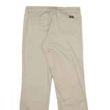 DICKIES Mens Cotton Blend Beige Regular Fit Straight Leg Trousers W30 L29 Casual