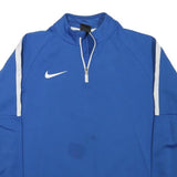 NIKE Mens Blue 1/4 Zip S Sweatshirt Polyester Blend Athletic Sportswear
