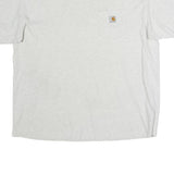 CARHARTT Mens White Pocket T-Shirt XL Short Sleeve Crew Neck Cotton Casual