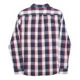 WRANGLER Mens Blue & Red Check Shirt M Cotton Blend Casual Button Down