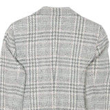 BETTY BARCLAY Womens Grey Check Button Jacket S Wool Blend Tailored Elegant