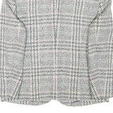 BETTY BARCLAY Womens Grey Check Button Jacket S Wool Blend Tailored Elegant