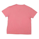 POLO RALPH LAUREN Mens Pink V-Neck T-Shirt M Cotton Blend Classic Fit