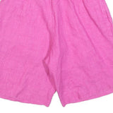 Pink Womens Shorts XS W25 Casual Plain with Pockets