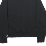 CHAMPION Womens Black Crew Neck M Logo Print Cotton Blend Sweatshirt