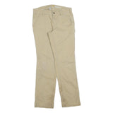 CARHARTT Womens Cotton Blend Beige Regular Fit Straight Leg Trousers W30 L32