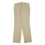 CARHARTT Womens Cotton Blend Beige Regular Fit Straight Leg Trousers W30 L32