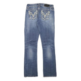 VIGOSS Womens Jeans Blue Slim Straight Denim Medium W28 L31 Stylish Detailed