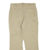 CARHARTT Mens Jeans Beige Regular Straight Denim W36 L31 Workwear Utility