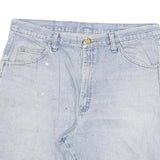 WRANGLER Womens Light Blue Casual Denim Shorts 2XL W36 Classic Fit Cotton Blend