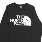 THE NORTH FACE Womens Black Sweatshirt Crew Neck S Logo Printed Cotton Pullover