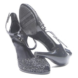 MELISSA Womens Black Strappy Heels Synthetic UK 6.5 Elegant Summer Footwear