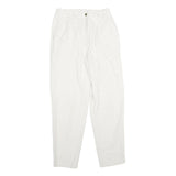 MADIE'S FASHION Womens Cotton Blend White Regular Fit Straight Leg Trousers W26
