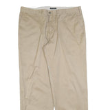 DOCKERS Mens Cotton Blend Beige Regular Straight Trousers W40 L34 Casual Comfort