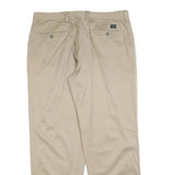 DOCKERS Mens Cotton Blend Beige Regular Straight Trousers W40 L34 Casual Comfort
