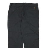 DICKIES Mens Black Regular Fit Straight Leg Cotton Blend Trousers W38 L29