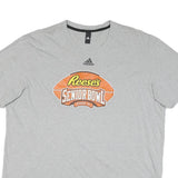 ADIDAS Mens Grey Reese's Senior Bowl Graphic T-Shirt XL Short Sleeve Crew Neck