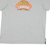 ADIDAS Mens Grey Reese's Senior Bowl Graphic T-Shirt XL Short Sleeve Crew Neck