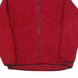 CABELA'S Mens Red Polyester Blend Zip Jacket XL Fleece Outdoor Warm Casual