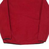 CABELA'S Mens Red Polyester Blend Zip Jacket XL Fleece Outdoor Warm Casual