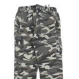 Womens Camouflage Cotton Blend Relaxed Drawstring Trousers W30 L26 Casual Cargo