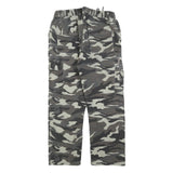 Womens Camouflage Cotton Blend Relaxed Drawstring Trousers W30 L26 Casual Cargo