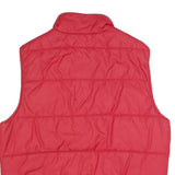 TOMMY HILFIGER Mens Red Polyester Puffer Jacket L Quilted Sleeveless Zip
