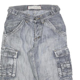 FISHBONE Mens Cargo Blue XS W26 Cotton Shorts Casual Style