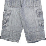 FISHBONE Mens Cargo Blue XS W26 Cotton Shorts Casual Style