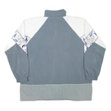 R B COLLECTION Mens Grey & White Polyester Blend Jacket 2XL Zip Colourblock
