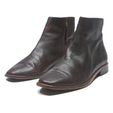 DKNY Womens Brown Leather Ankle Boots UK 6 Classic Zip Side Comfort Casual