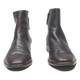 DKNY Womens Brown Leather Ankle Boots UK 6 Classic Zip Side Comfort Casual