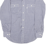 LEVI'S Mens Blue Check Shirt M Cotton Blend Classic Fit Button Pocket