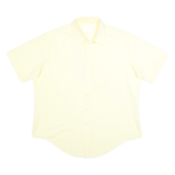 SEARS Womens Cream Shirt UK 16 Short Sleeve Button Closure Classic Fit