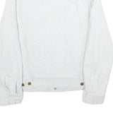 GUESS Mens Light Blue Denim Jacket L Cotton Button Plain Casual Classic Fit