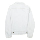 GUESS Mens Light Blue Denim Jacket L Cotton Button Plain Casual Classic Fit