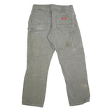 DICKIES Mens Jeans Grey Regular Straight Denim Good Condition W34 L31 Workwear