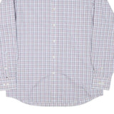 TOMMY HILFIGER Mens White & Pink Check Shirt M Classic Fit Button-Down Collar