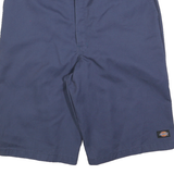 DICKIES Mens Shorts Blue Casual L W36 Loose Fit Cotton Blend Workwear