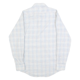 LEE Mens Blue White Check Shirt S Cotton Blend Casual Pocket Buttons