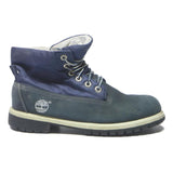 TIMBERLAND Womens Navy Blue Leather Lace-Up Boots UK 5 Rugged Outdoor Style