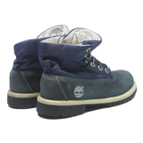 TIMBERLAND Womens Navy Blue Leather Lace-Up Boots UK 5 Rugged Outdoor Style