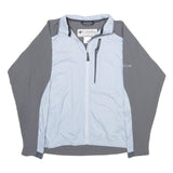 COLUMBIA Womens Light Blue & Grey Titanium Zip Jacket M Polyester Blend Outdoor