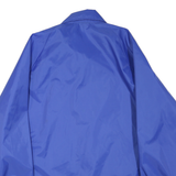 SPORTSMASTER Mens Blue Coach Jacket L Polyester Blend Plain Buttoned