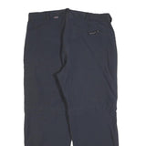 H52H Mens Polyester Blend Regular Navy Blue Trousers W34 L27 Zip Casual Outdoor