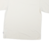 REEBOK Mens White V-Neck Modern T-Shirt M Short Sleeve Polyester Lightweight
