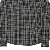 LEVI'S Mens Green & Black Check Shirt L Cotton Blend Casual Long Sleeve