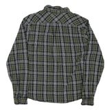 LEVI'S Mens Green & Black Check Shirt L Cotton Blend Casual Long Sleeve