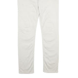 LIU JEANS Womens Cotton Blend White Regular Fit Straight Leg Trousers W30 L30